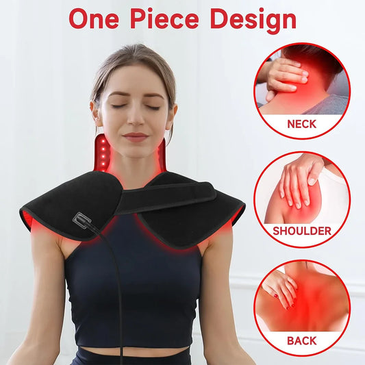 NNEOBA Red Infrared Light Therapy Shoulder Wrap Black