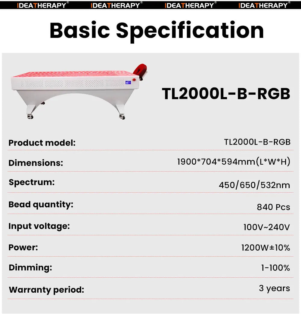 IDEATHERAPY Manufacturer Led Light Therapy Machine Light Therapy Panel Red Light Therapy Bed Full Body